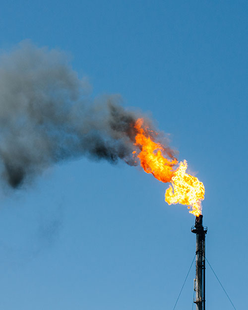 quema de gas en antorcha