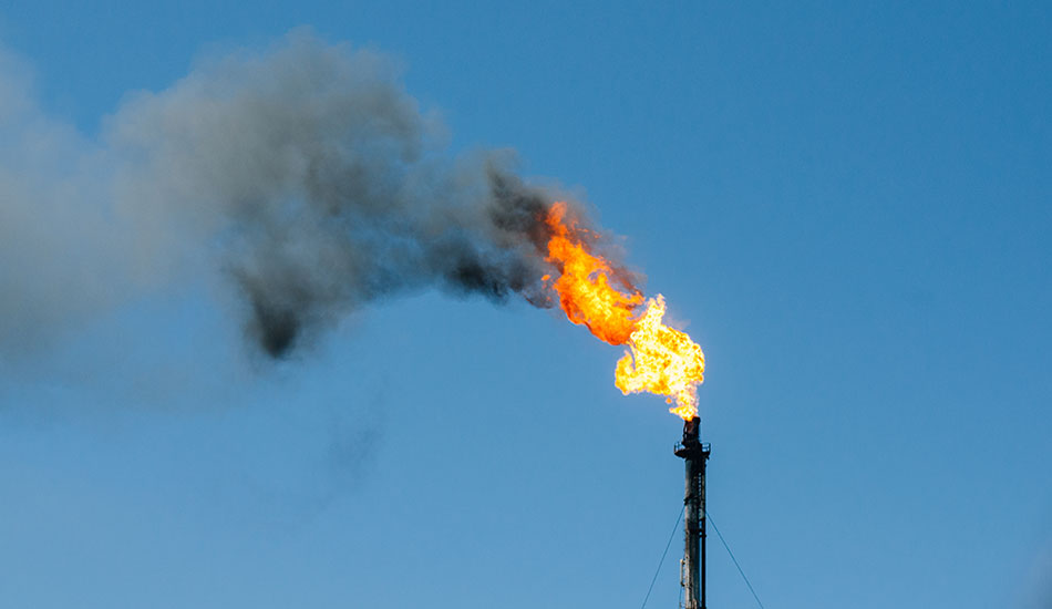 quema de gas en antorcha