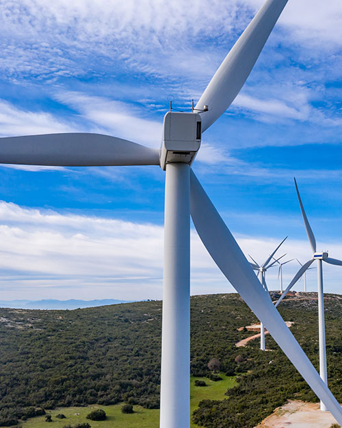aerogenerador en parque eólico