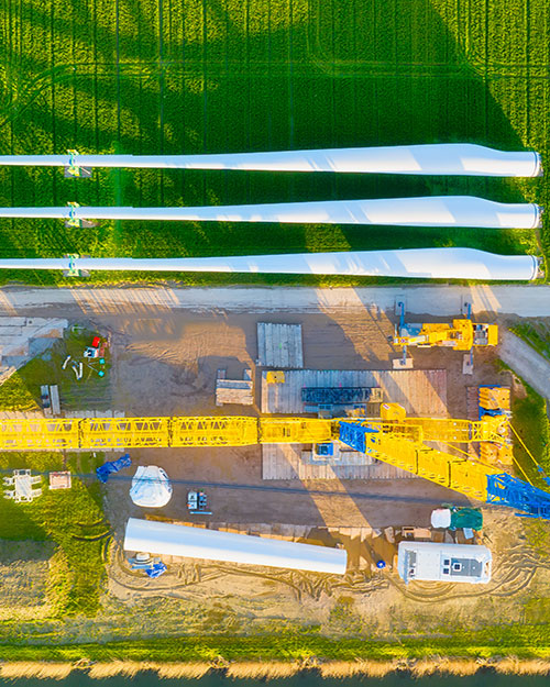 montaje de aerogenerador