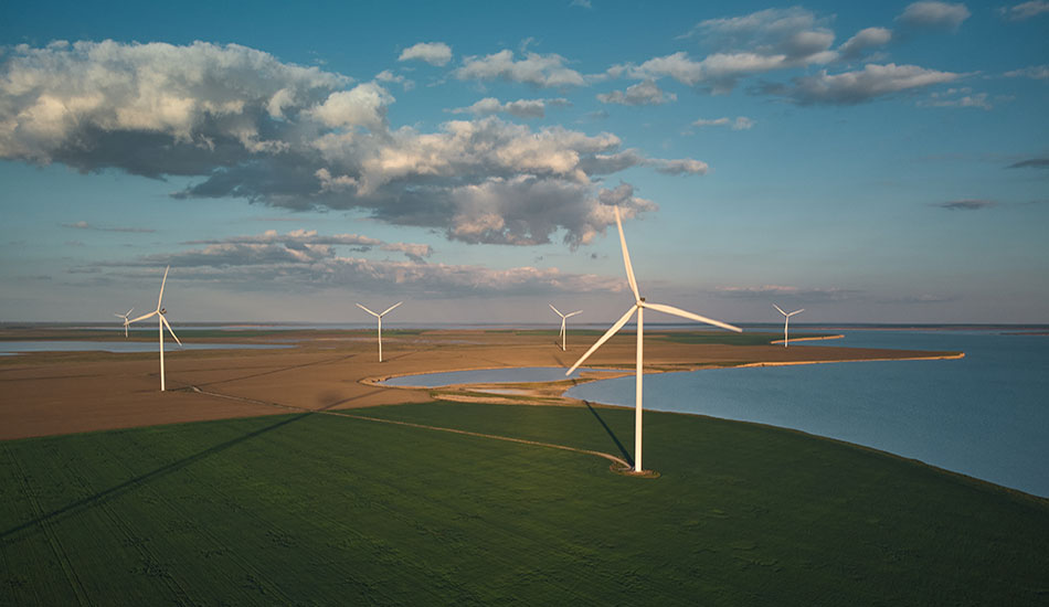 parque eólico junto al mar