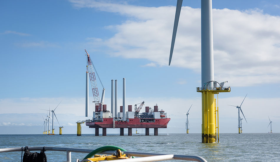 parque eólico marino instalación