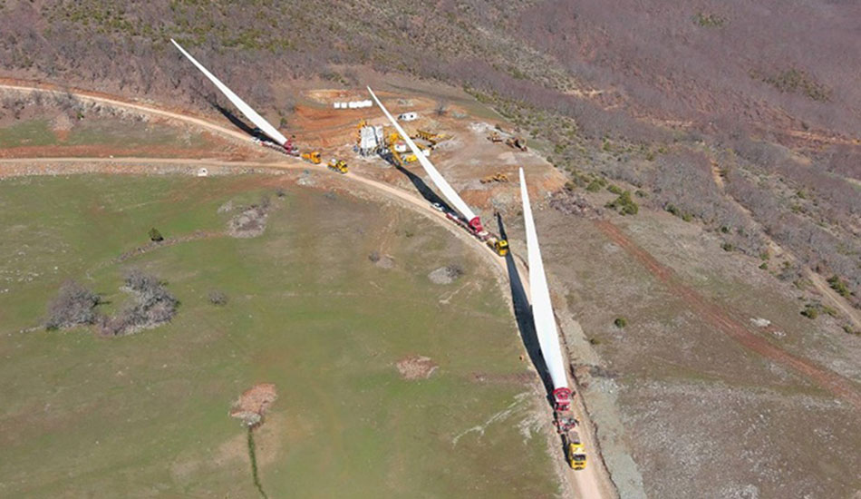 transporte de palas eólicas