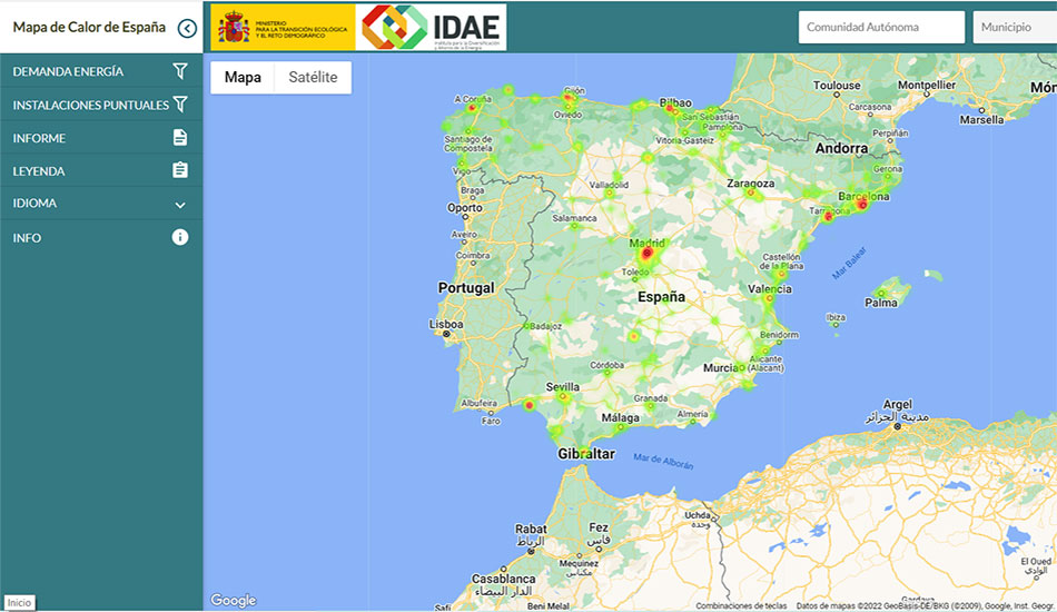 mapa de calor españa