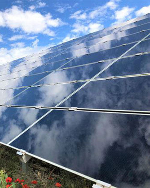 planta solar sobre suelo