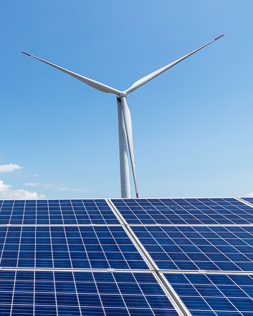 paneles fotovoltaicos y aerogeneradores