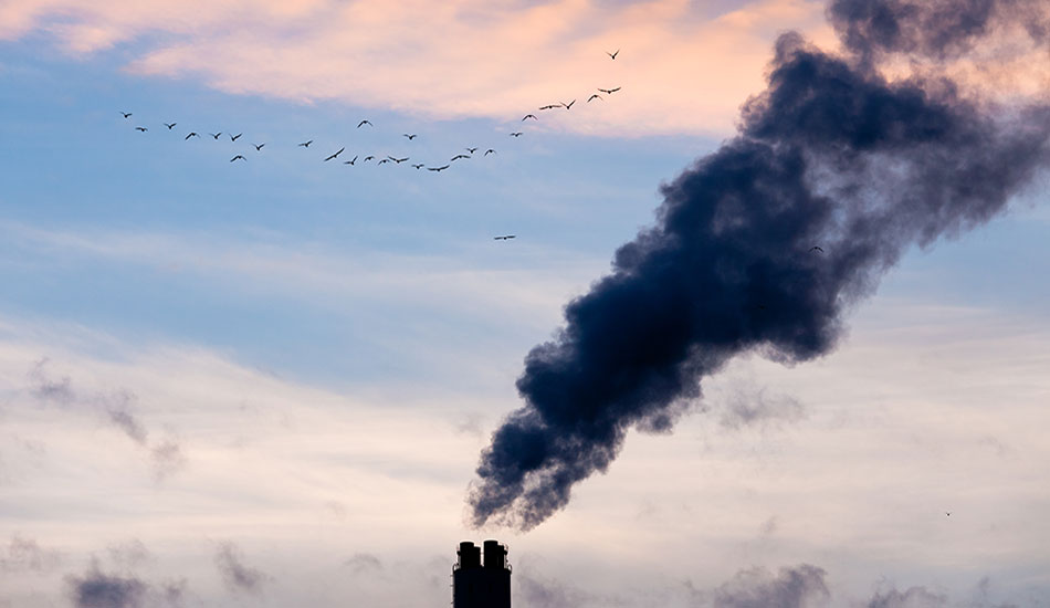 chimenea contaminando